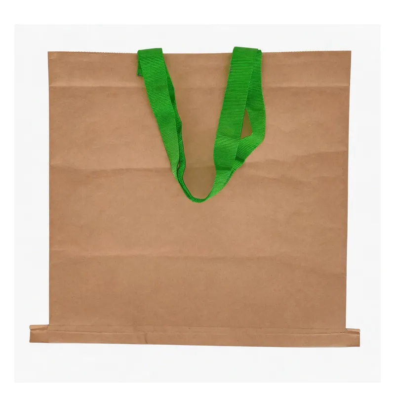 Eco Friendly Kraft Paper Woven Shopping Bag